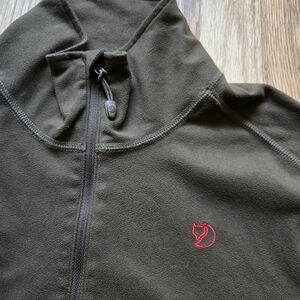 Fjallraven Brown Fleece with Red Logo